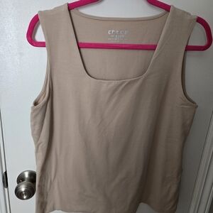Chico's Beige Square Neck Tank